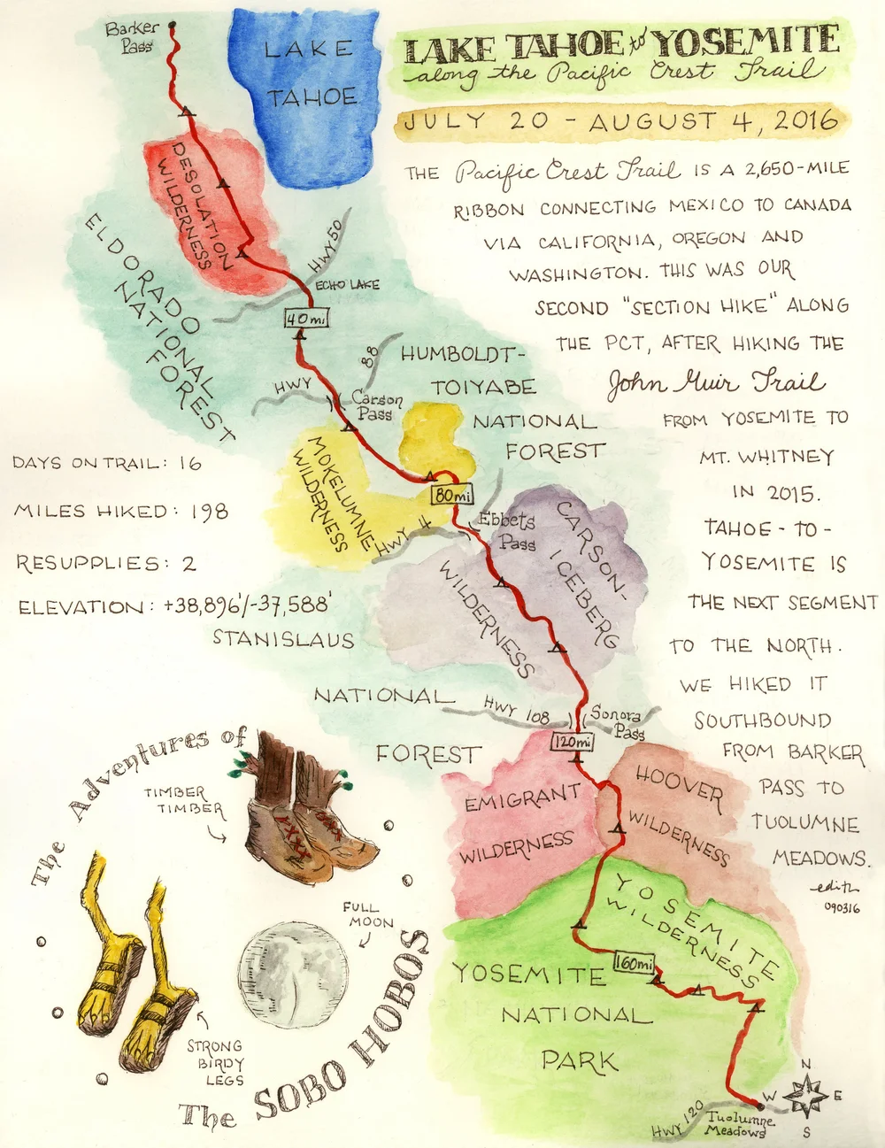 Tahoe Yosemite Trail Map Hooves On The Ground: Tahoe To Yosemite Along The Pacific Crest Trail —  Dearantler