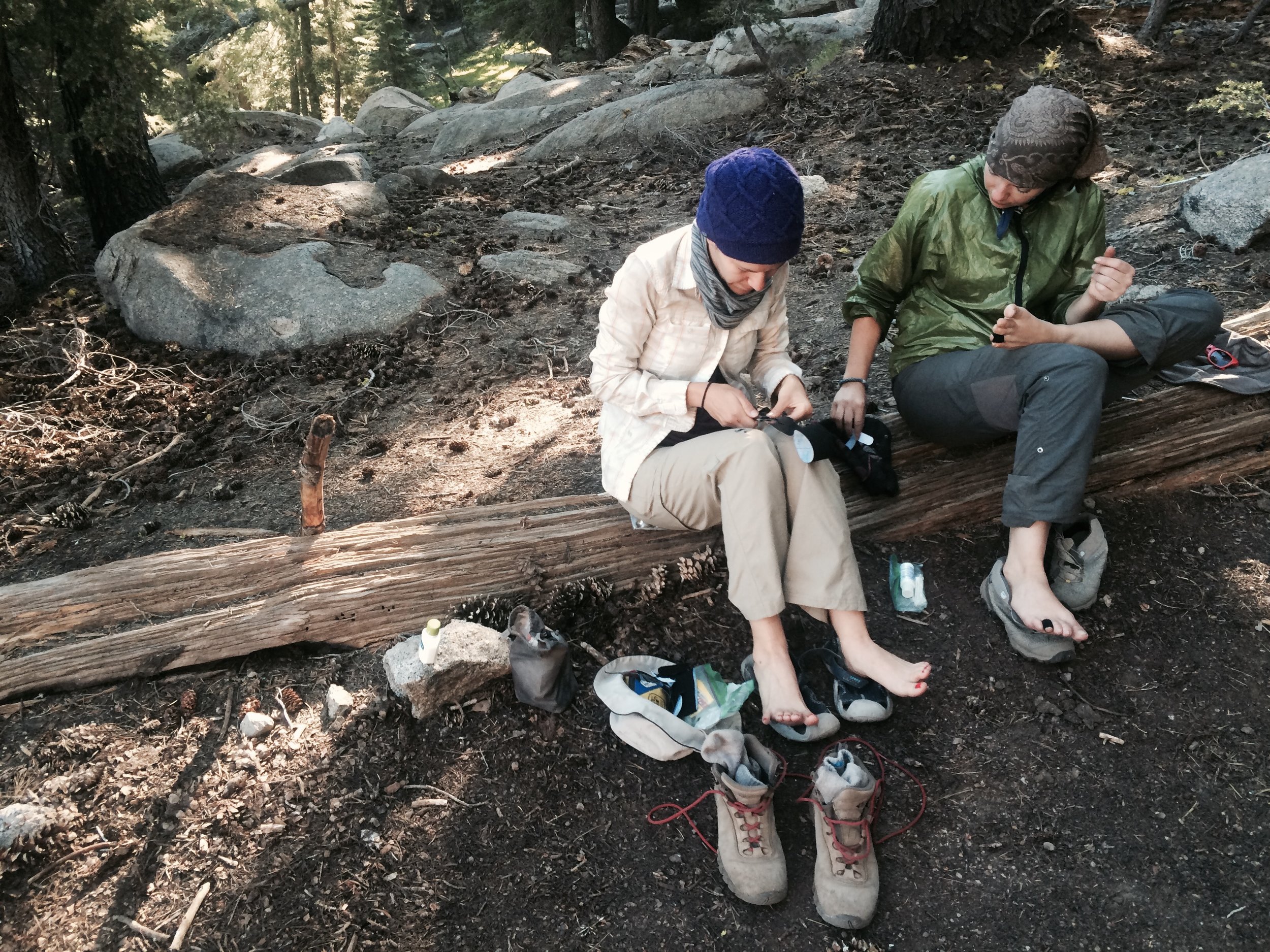  Foot care -- very important on the trail! Our foot care bible is the book "Fixing Your Feet" 