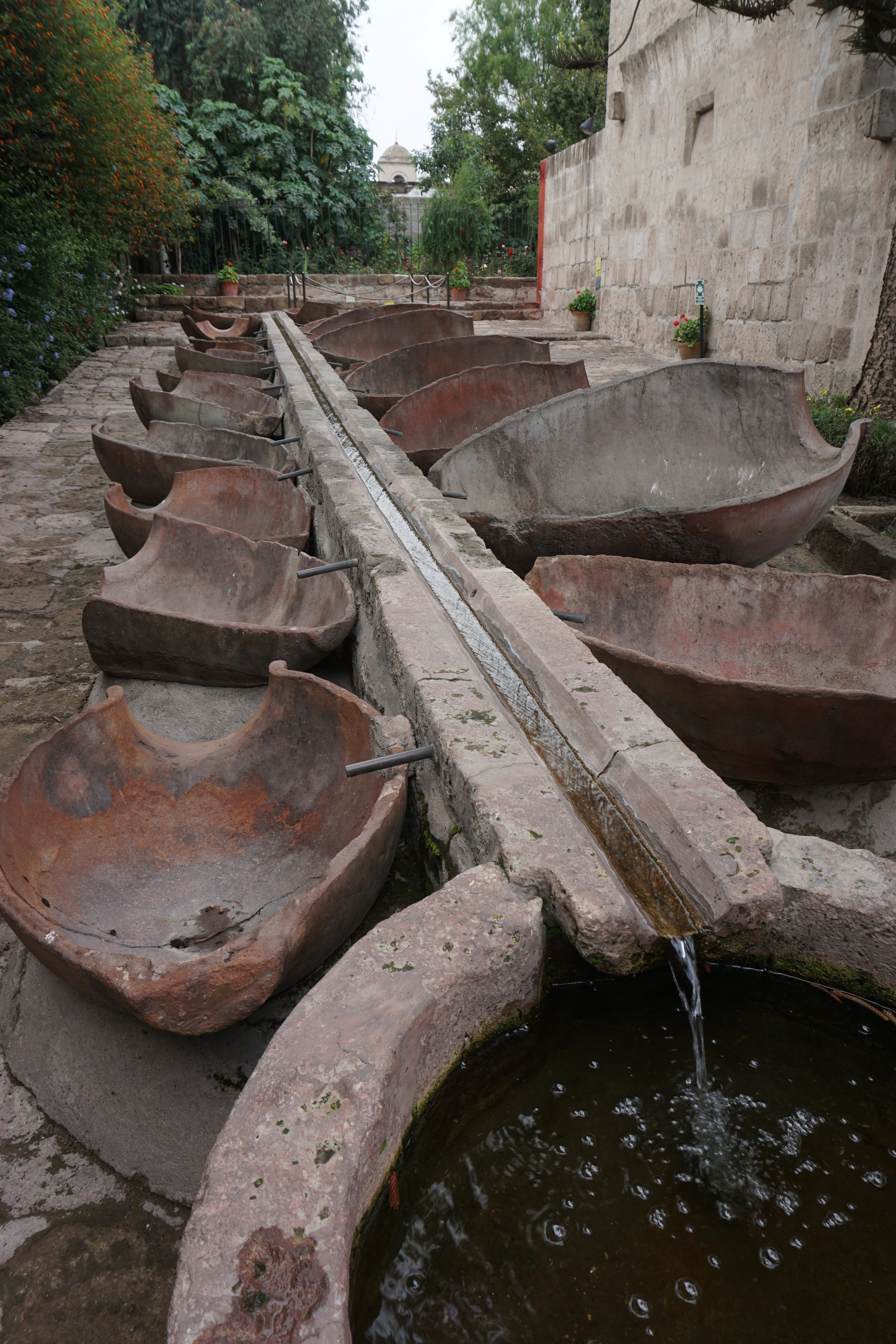  A clever waterway with inlets to laundry basins at Monasterio de Santa Catalina&nbsp; 