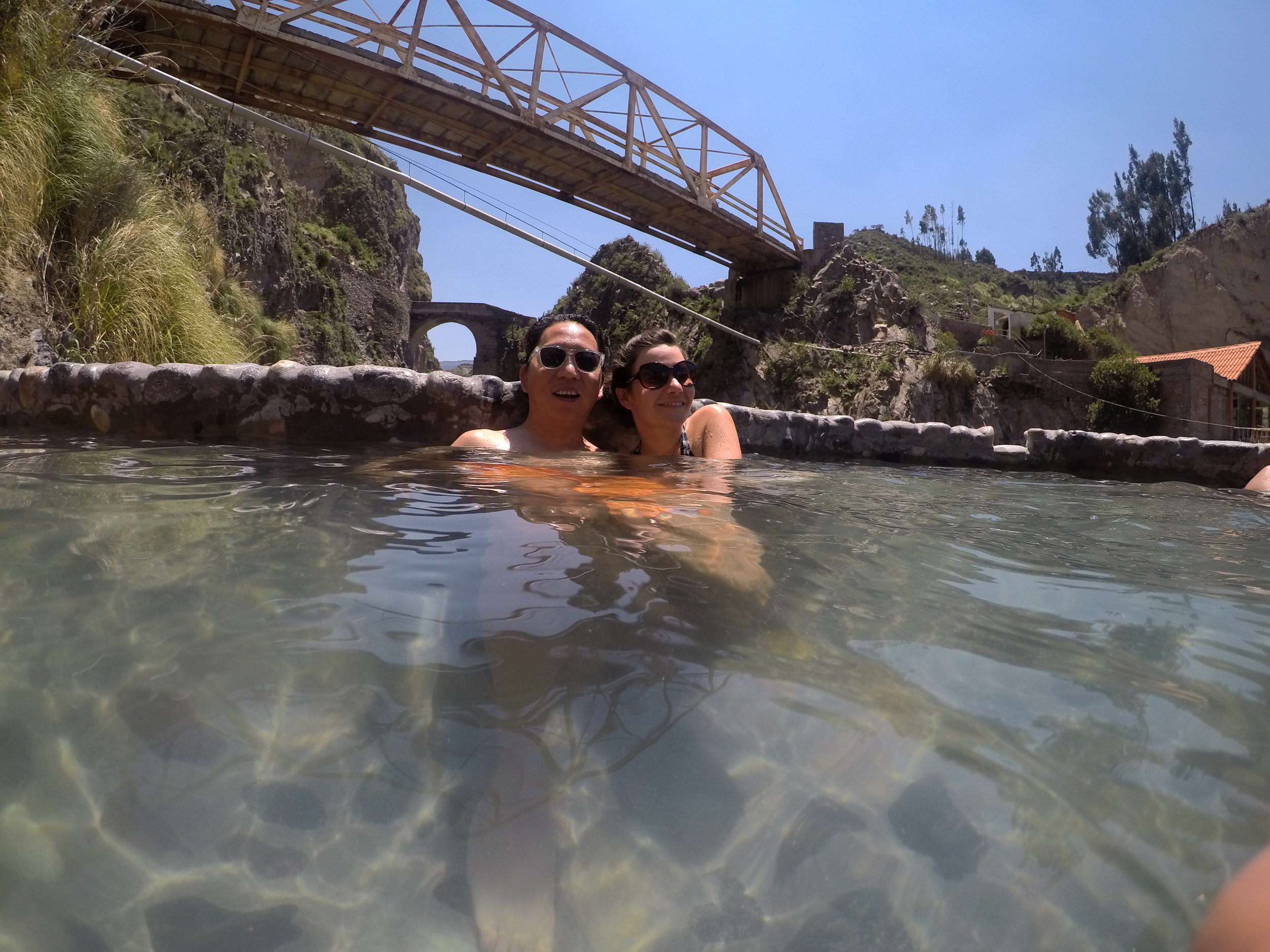  Hot springs at Yanque. Photo courtesy of our Polish friends and their GoPro. 