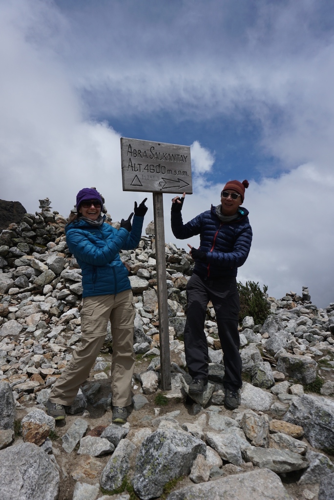  Salkantay Pass, the highest point we had ever reached on foot (which we beat by 1,300' the following week) 