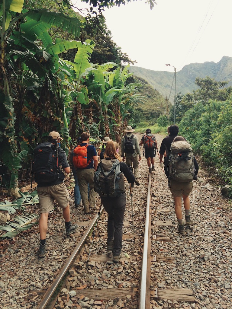  In the afternoon we walked many hours along the train tracks that lead to Aguas Calientes (which can only be reach on foot or by train) 