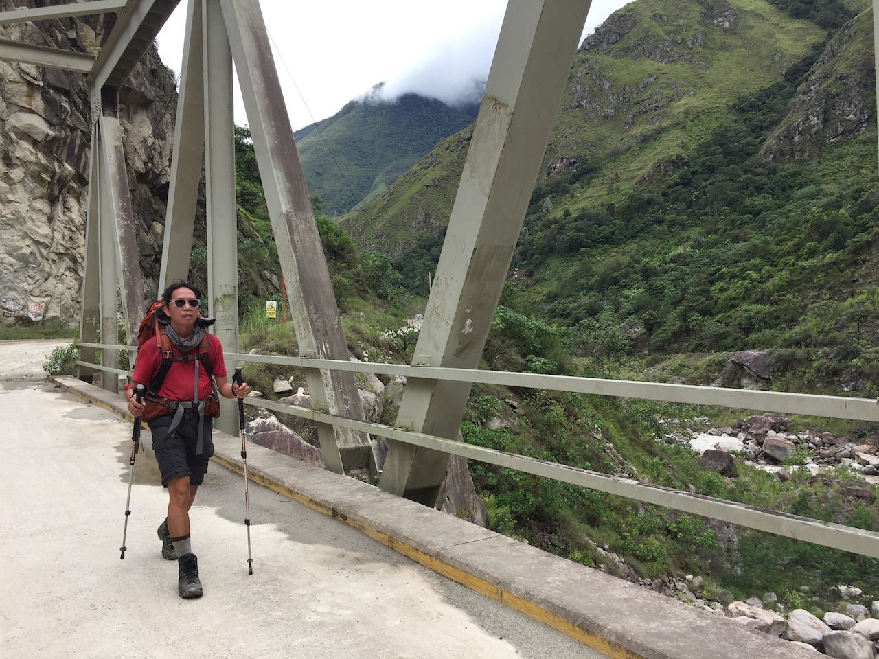 The walk to Aguas Calientes ("Machu Picchu town") on day 4 was lengthy. It was hot and humid. 