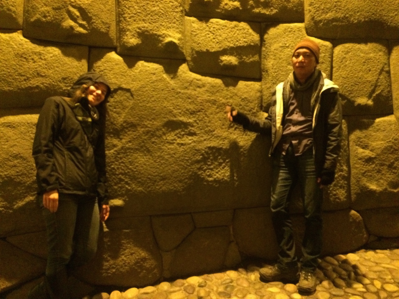  The famous 12-sided stone of Cusco. The peddler guarding it claimed it is more famous than Michael Jackson.&nbsp; 