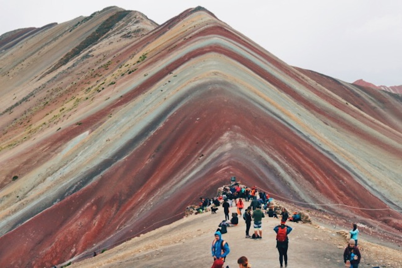  The destination, Rainbow Mountain, at over 16,500'. If the view doesn't take your breath away, the elevation will.&nbsp; 