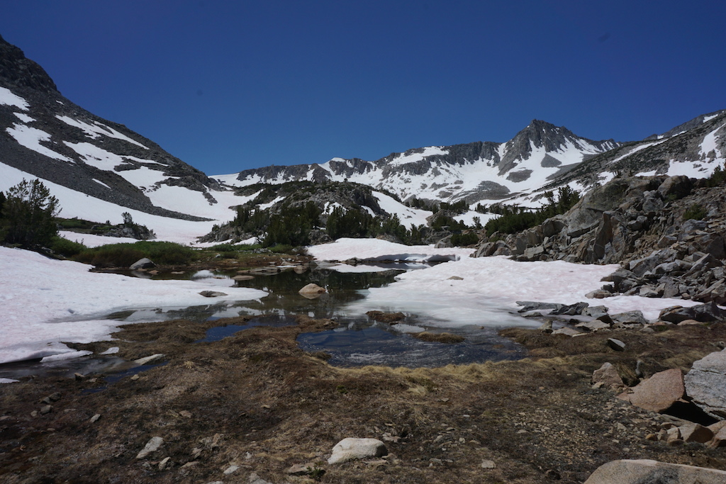 Looking up toward Bishop Pass.