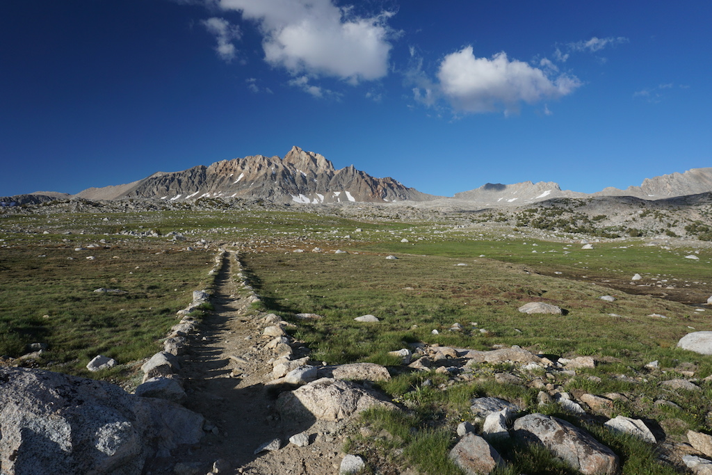 The high plains of Humphreys Basin at 11,000', with Mt. Humphreys (13,986') in the distance.