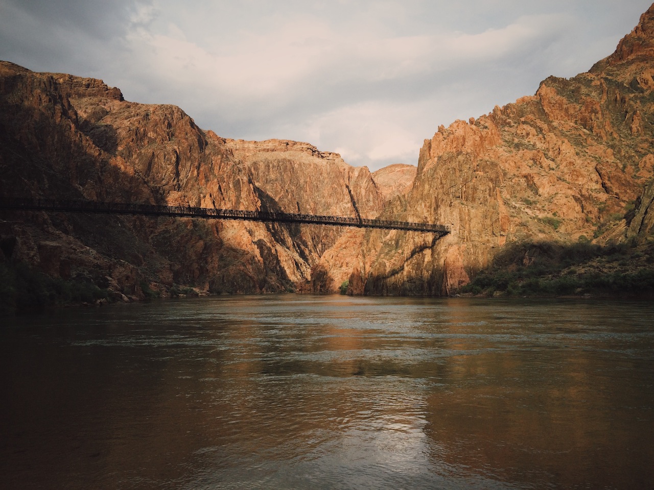  Bridge over the Colorado River along the South Kaibab Trail 