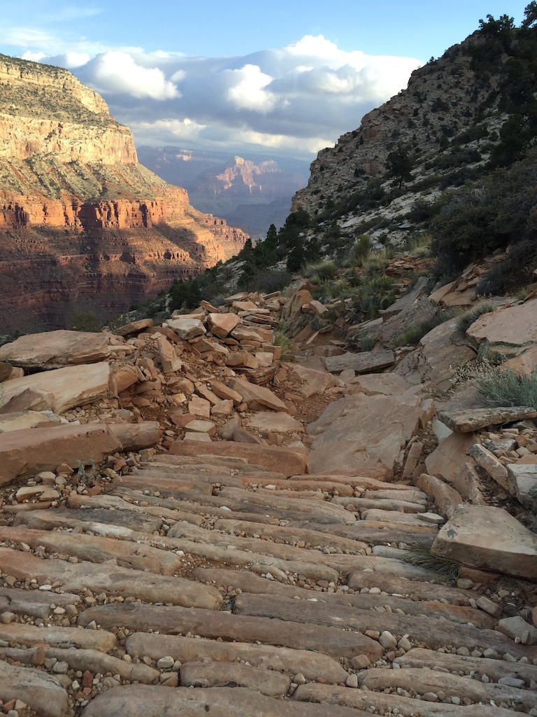 A beautifully-crafted portion of Hermit Trail. 