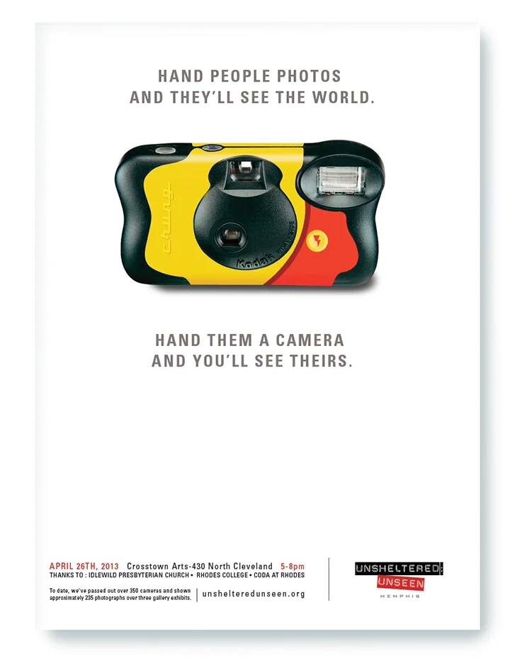 Gallery Poster—Unsheltered:Unseen—Rhodes College