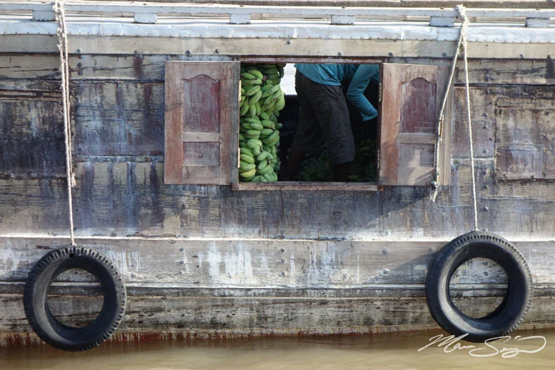 One of the many boats that make up the floating villages