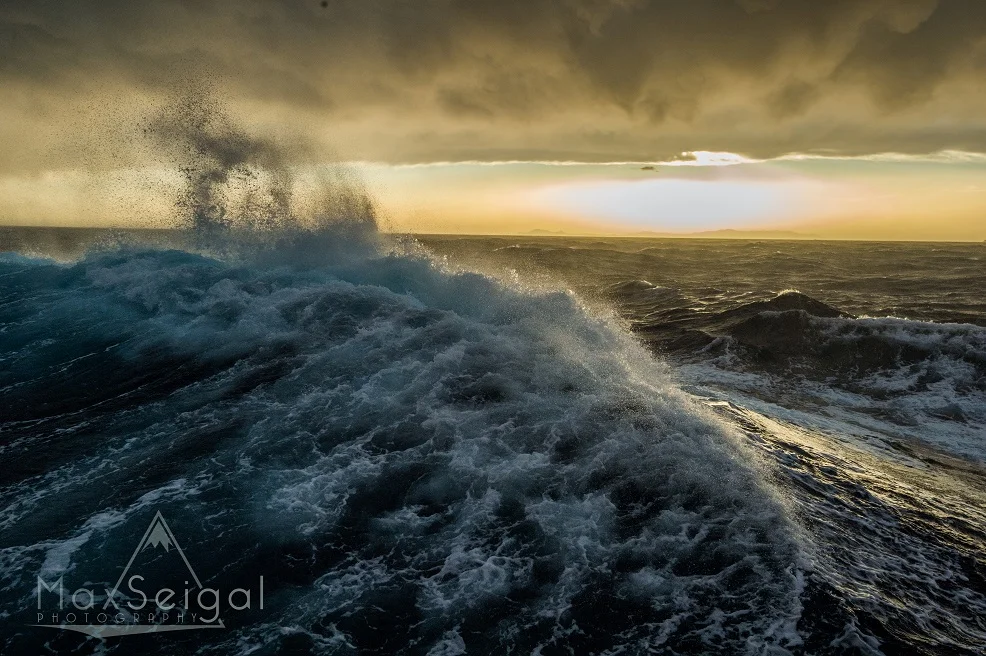 High winds and huge waves