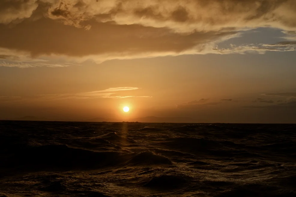 Amazing scene as the sun began to set