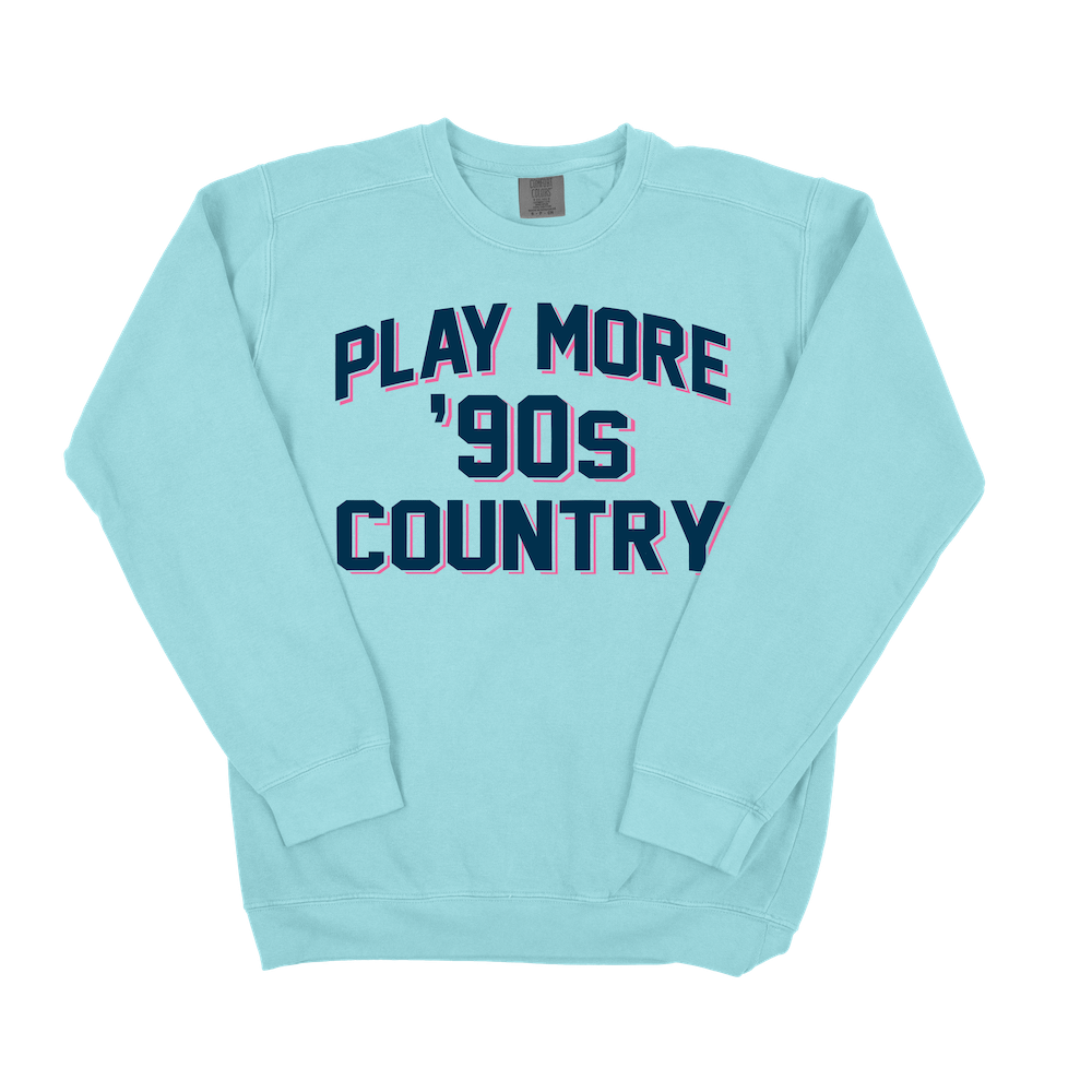 Play More '90s Country - Comfort Wash (Mint) Pullover