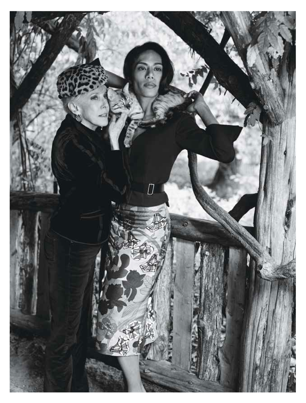 Dorothy Palmer, Coco and I in Central Park shot by Bruce Weber 