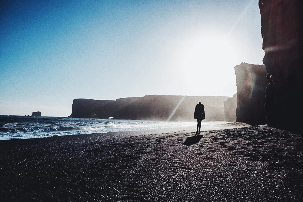 Sunset at Reynisfjara Beach