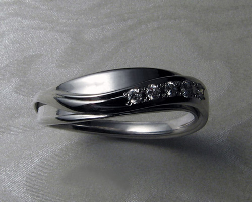 Ladies Band, for Free-form Engagement Ring Set
