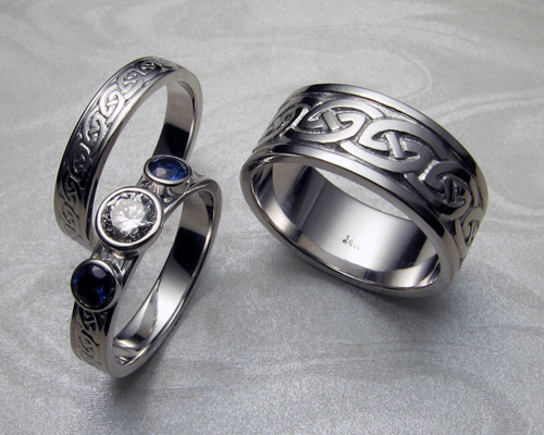 Celtic Wedding Rings Set