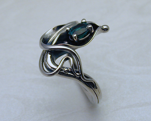Free-form Calla Lily ring.