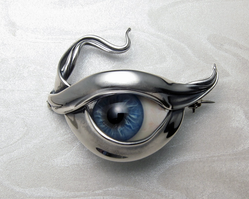 All Seeing Eye - Glass Eye Brooch