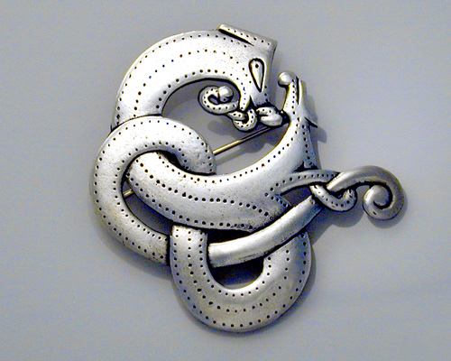 Viking, dragon brooch.