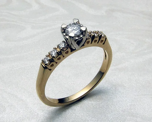 Heart engagement ring with 20 hearts.