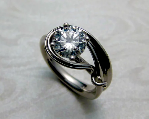 Asymmetrical Engagement Ring