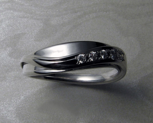 Wedding Band - Unique engagement ring set.
