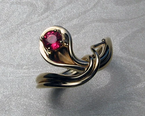 Calla Lily ring. "contemporary art-nouveau"