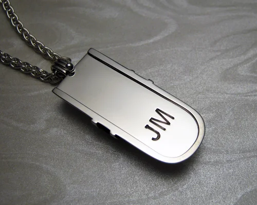 Custom engraved monogram or initials hand engraved on the back.
