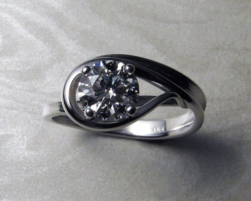 Unique - free-form, engagement ring set - Design your own engagement ...