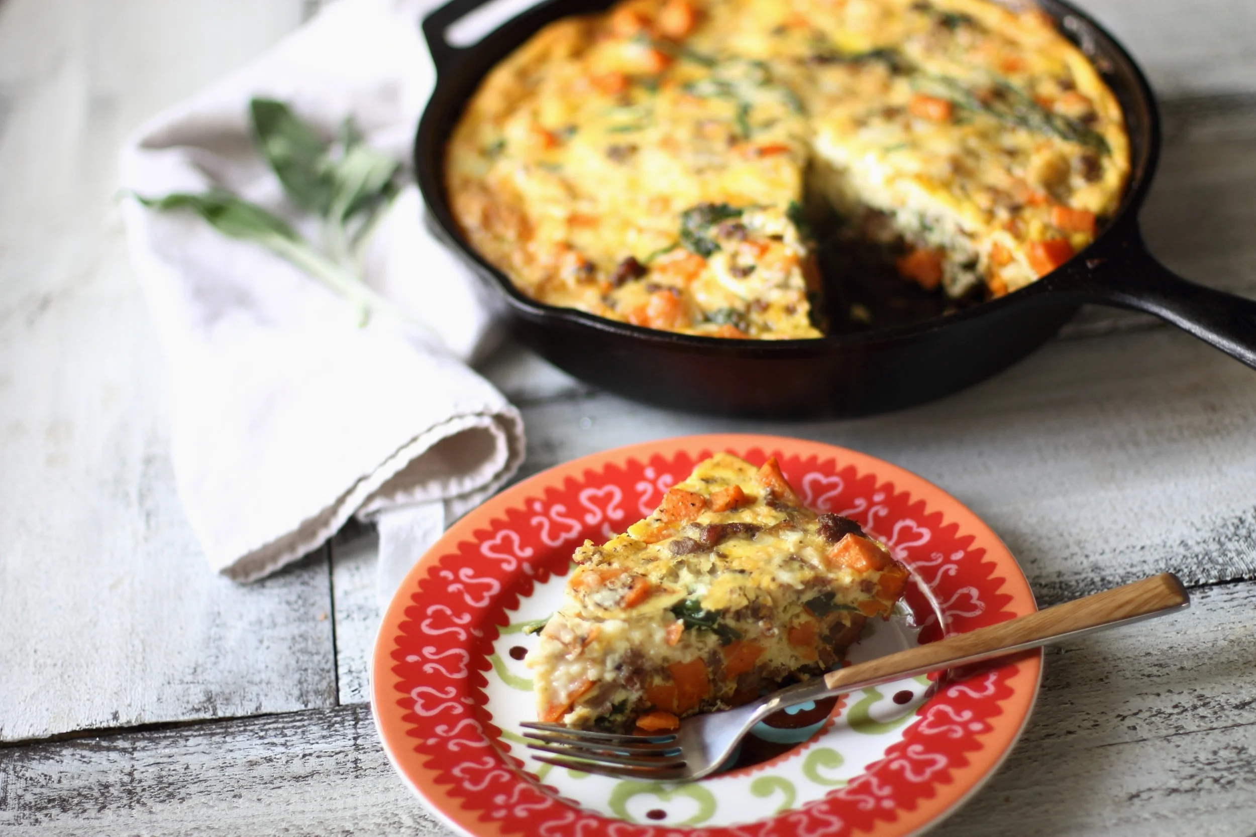 Sausage, Sweet Potato, and Sage Frittata — My Diary of Us