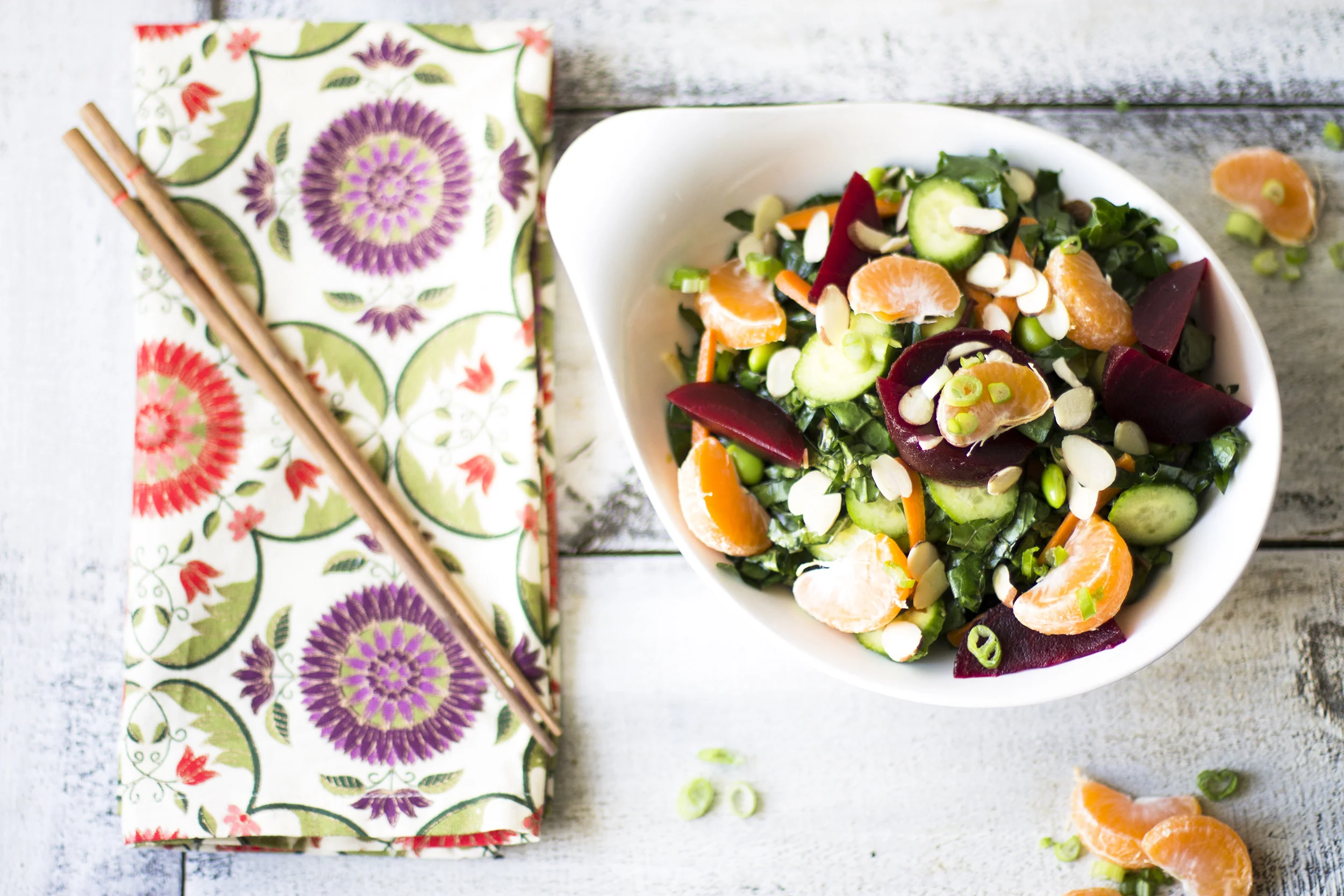 Winter Asian Kale Salad: My Diary of Us