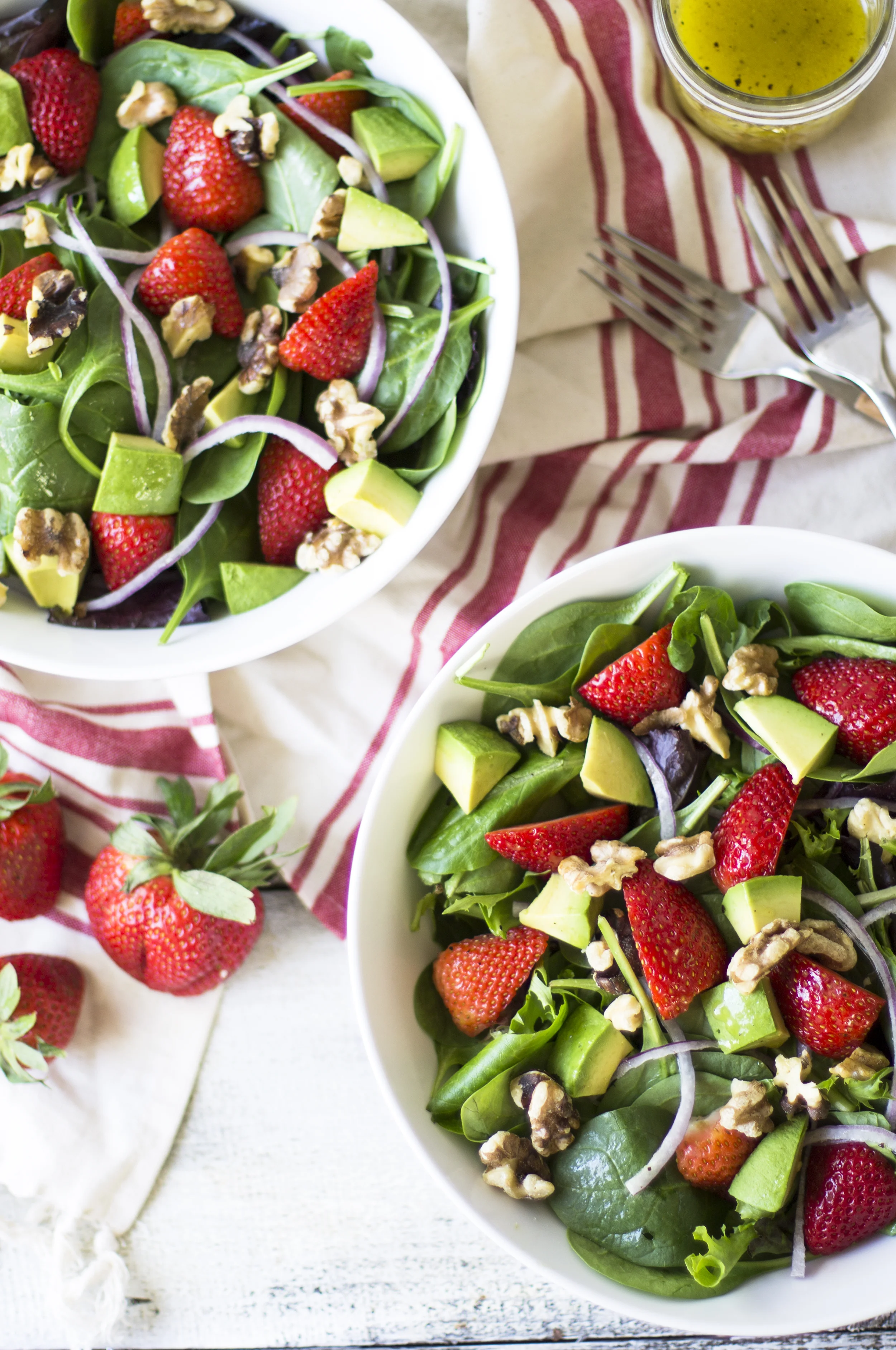 Strawberry, Avocado, and Walnut Salad