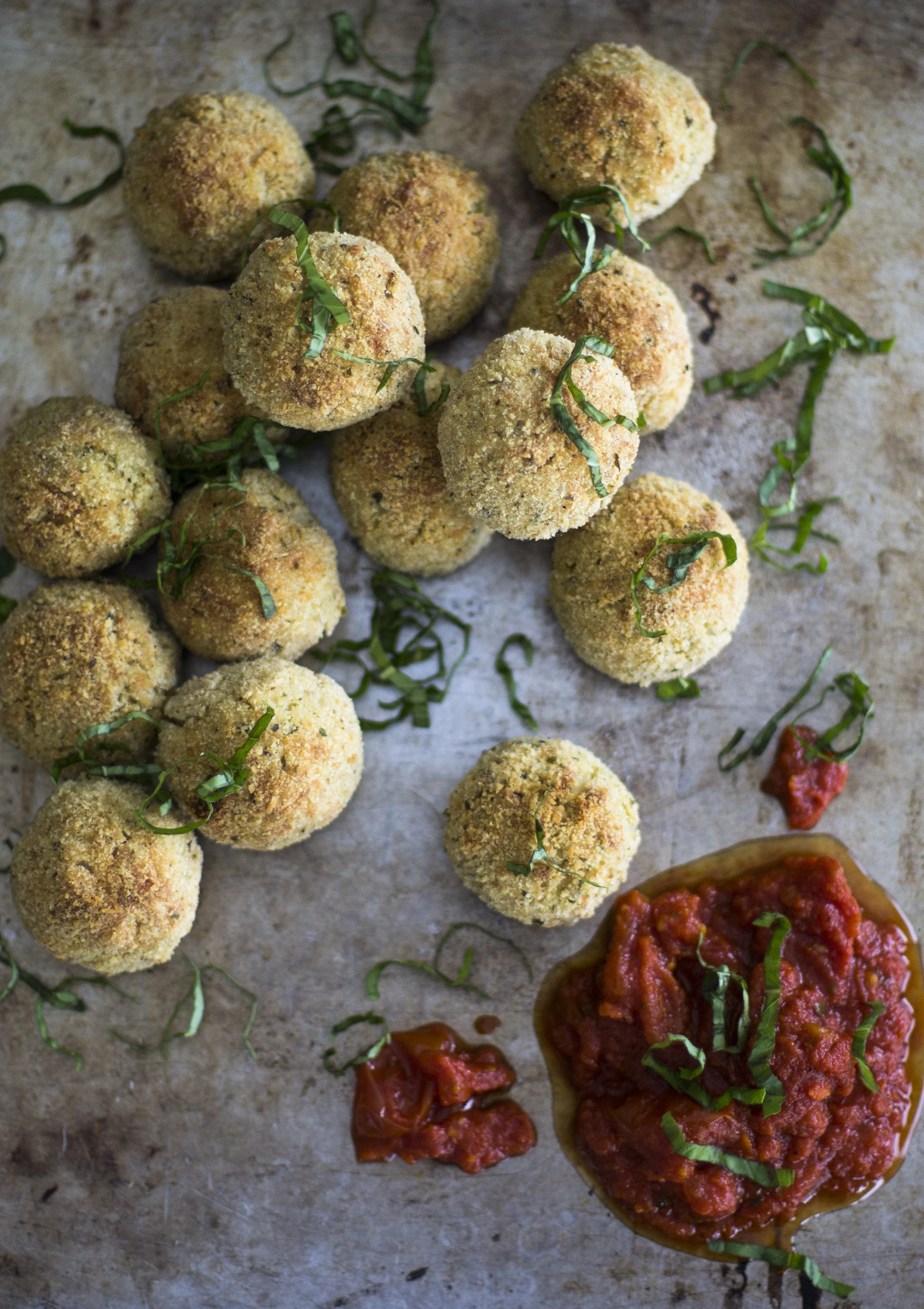 Baked Pesto Risotto Balls