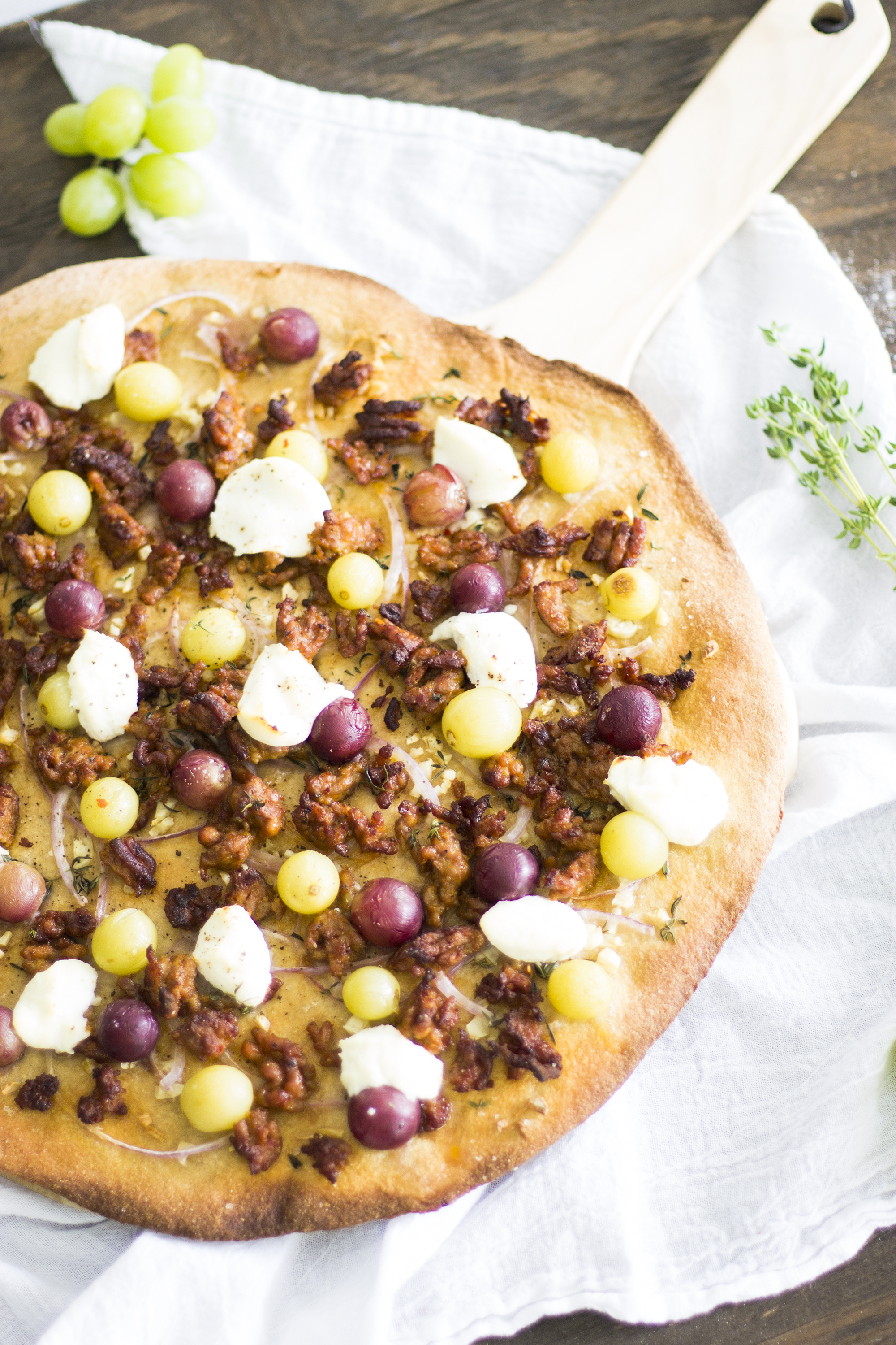 Whole Wheat Sausage, Grape, and Ricotta Pizza: My Diary of Us