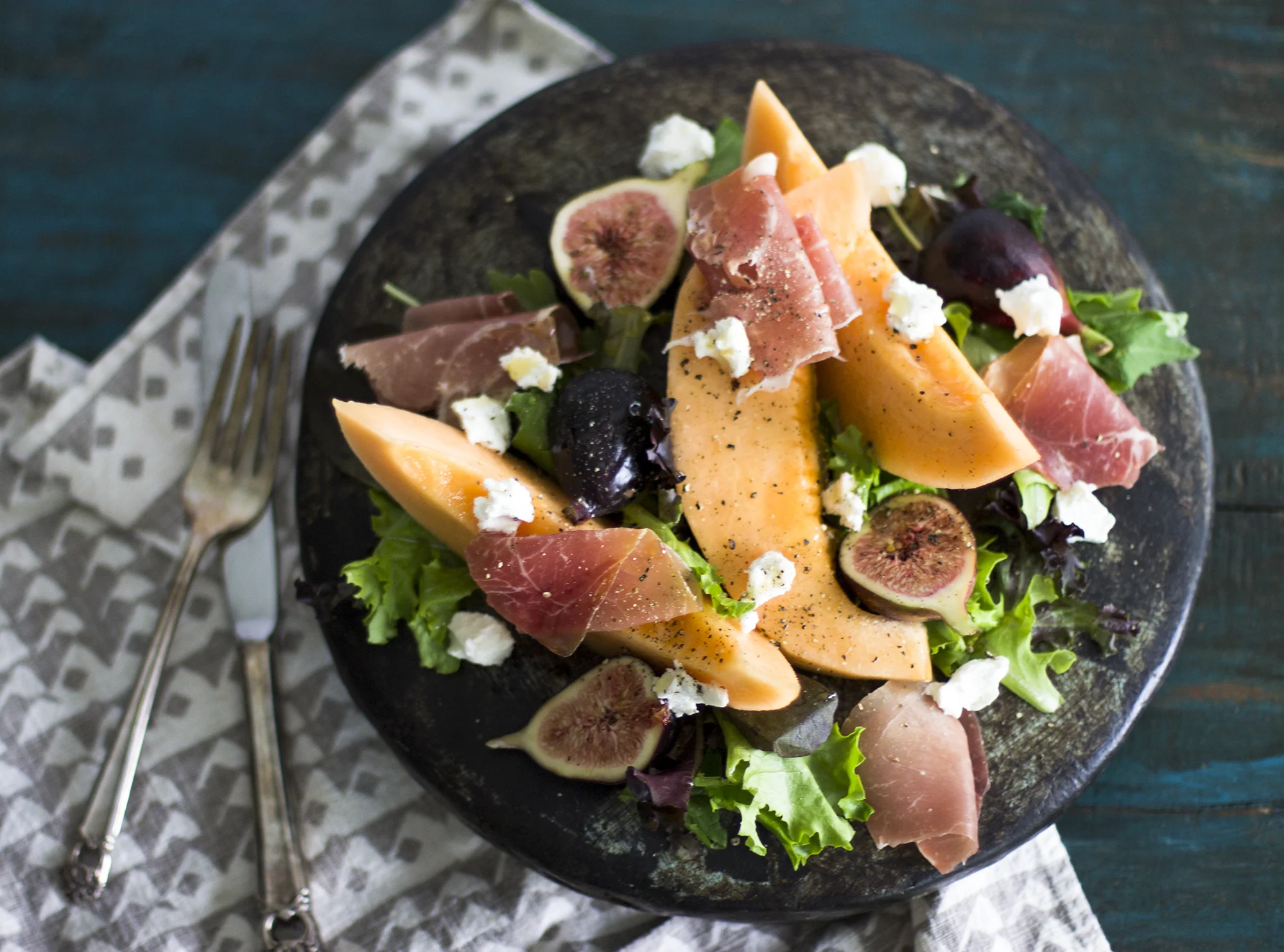 Fig and Melon Salad with Prosciutto — My Diary of Us