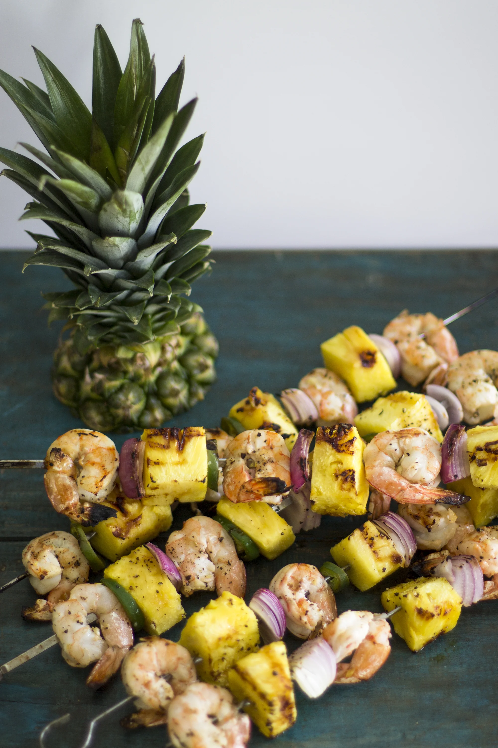 Grilled Pineapple and Shrimp Skewers