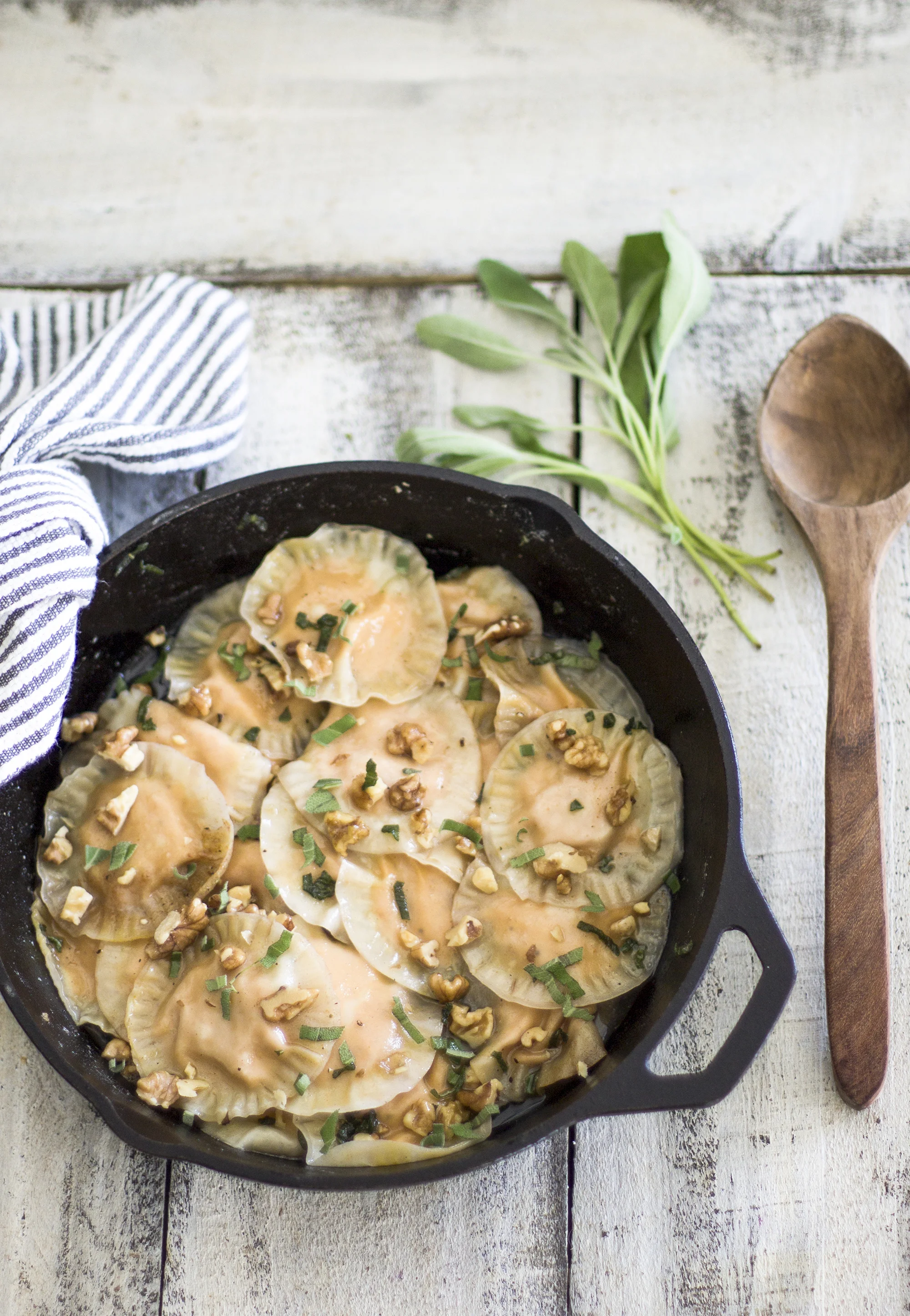 Pumpkin Sage Ravioli with Browned Butter Pecans (plus a look at the KitchenAid  Ravioli Maker Attachment) – the vegetarian ginger