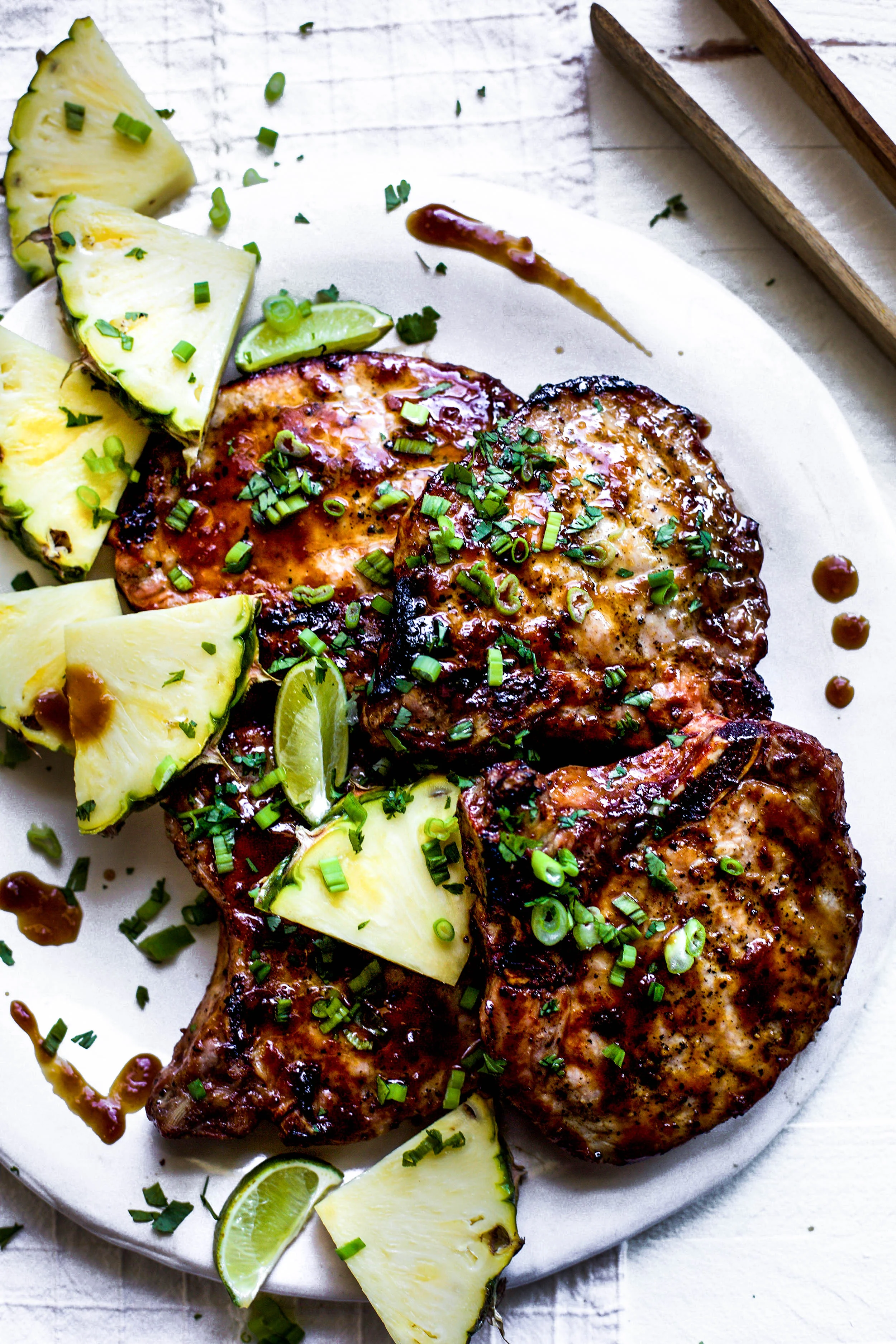 Grilled Pineapple Glazed Pork Chops My Diary Of Us