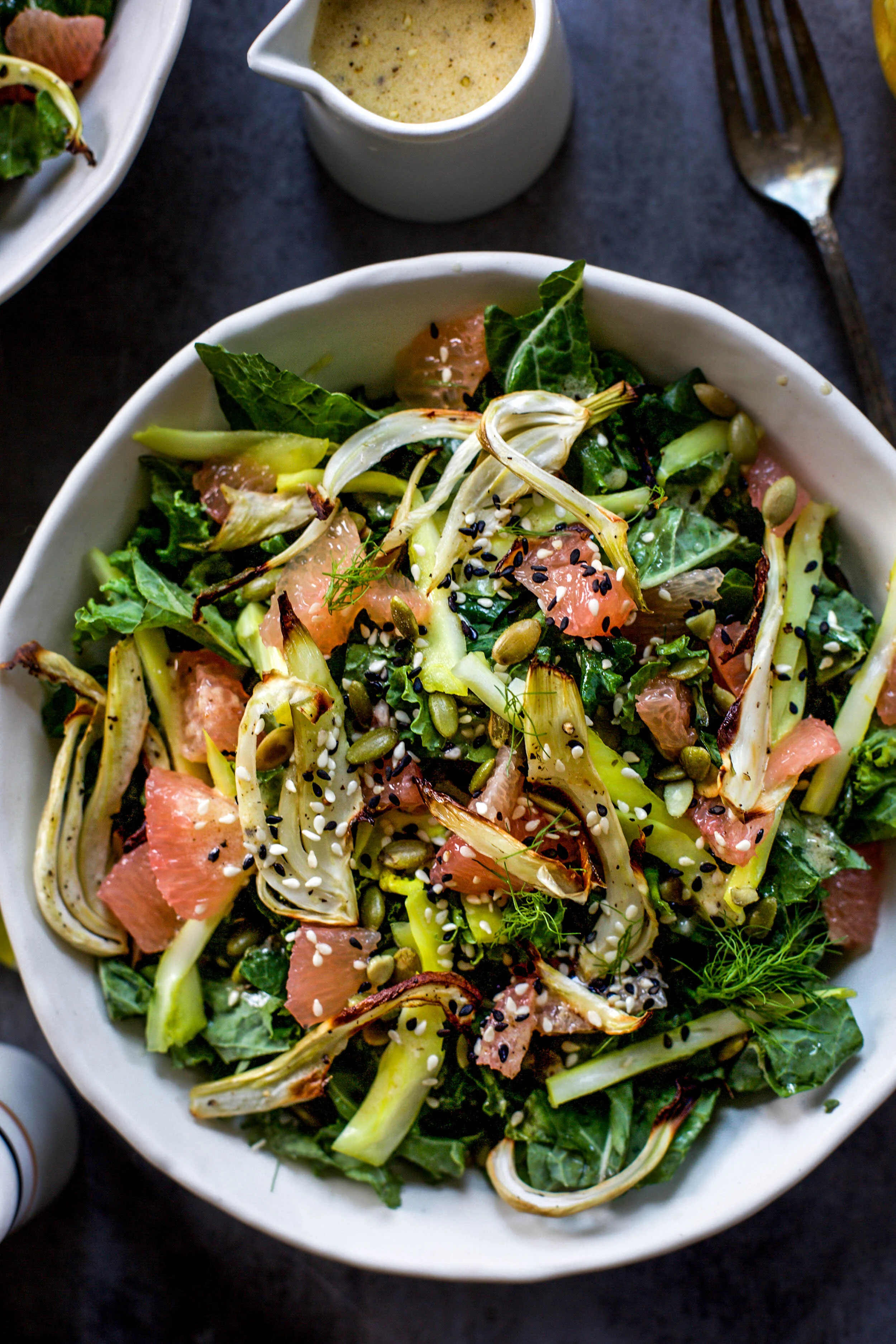Kale, Grapefruit, and Fennel Salad with a Citrus Za'atar Dressing — My