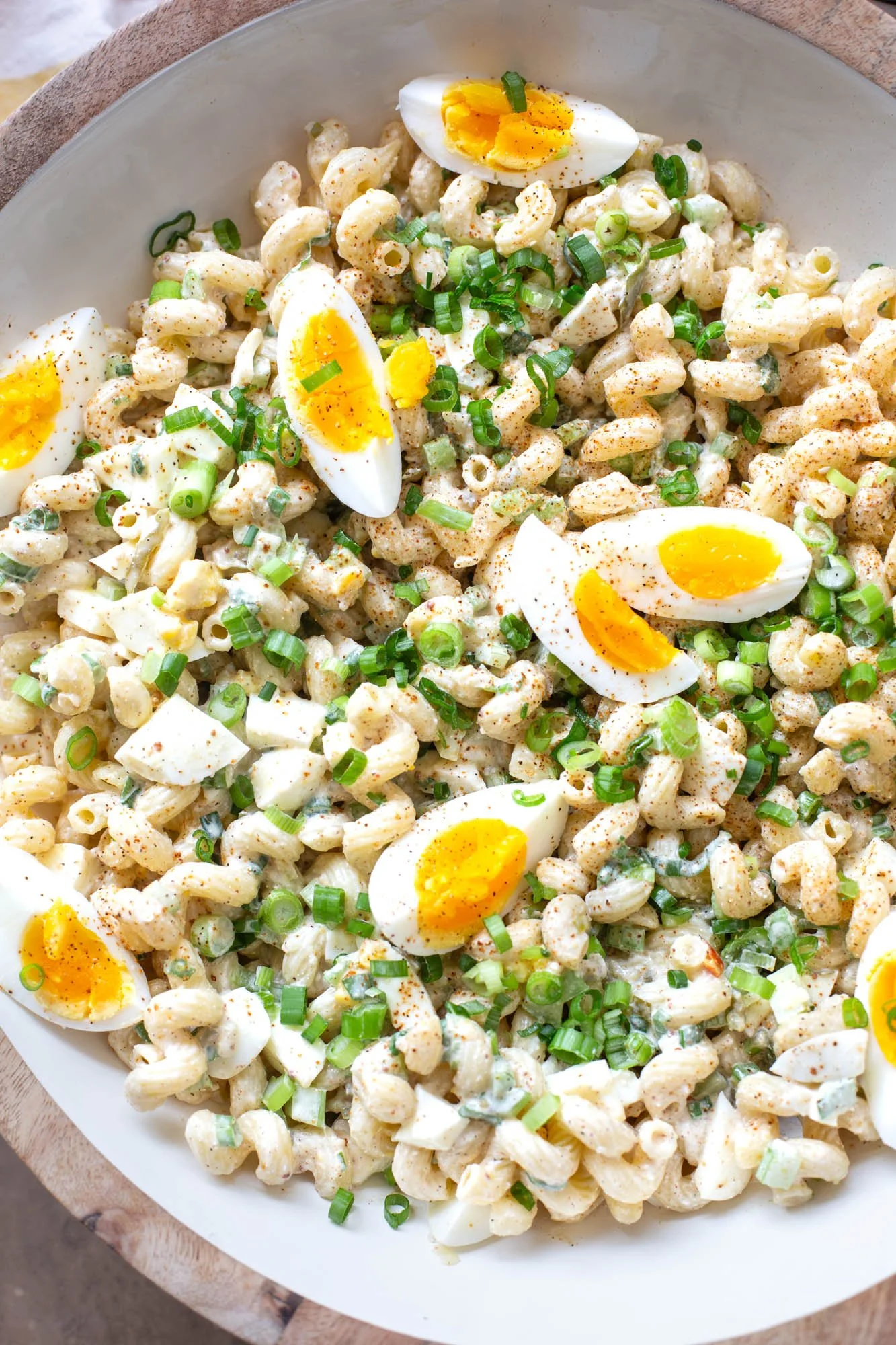 Cajun Deviled Egg Pasta Salad 