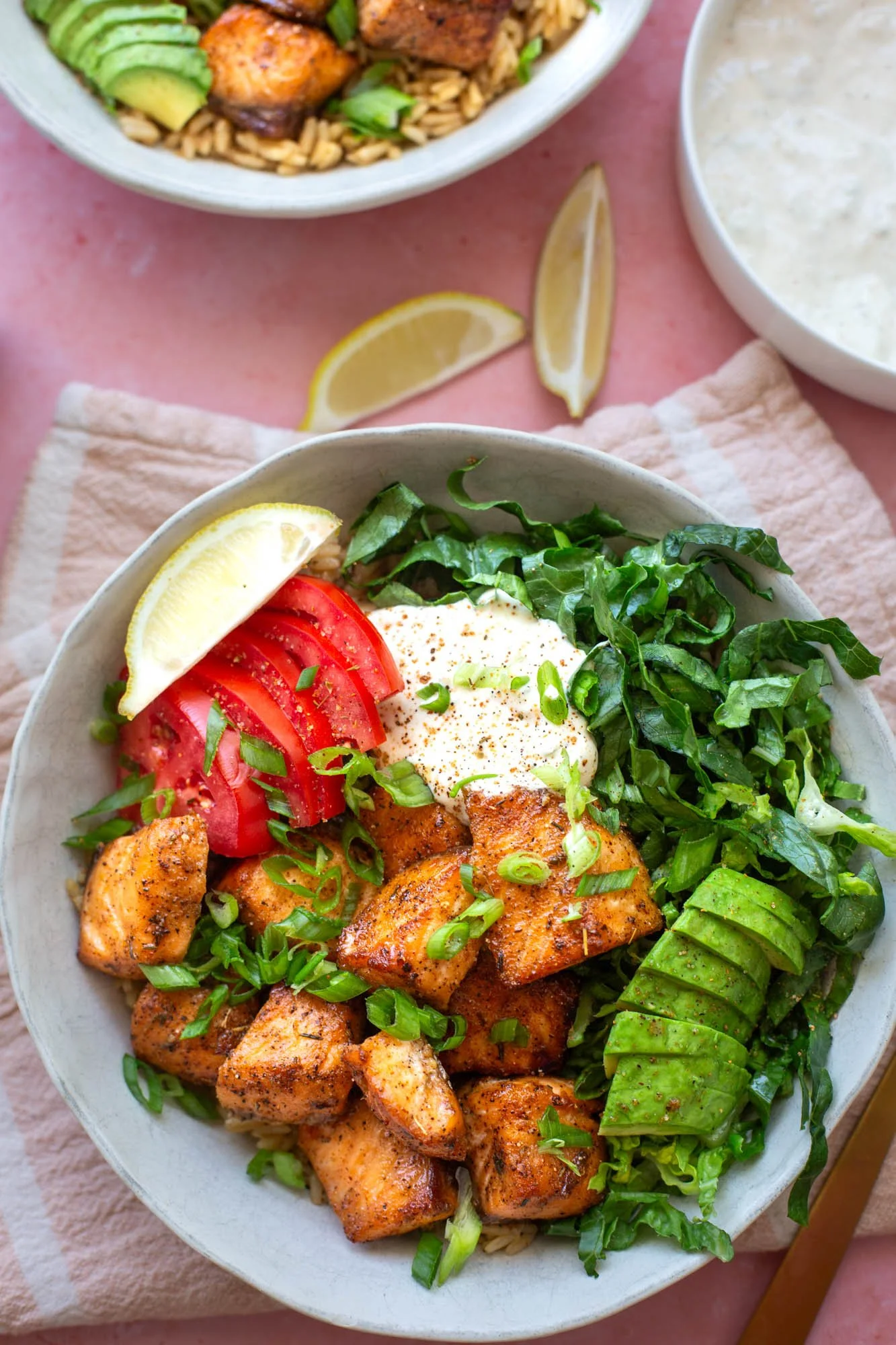 Blackened Salmon Rice Bowls