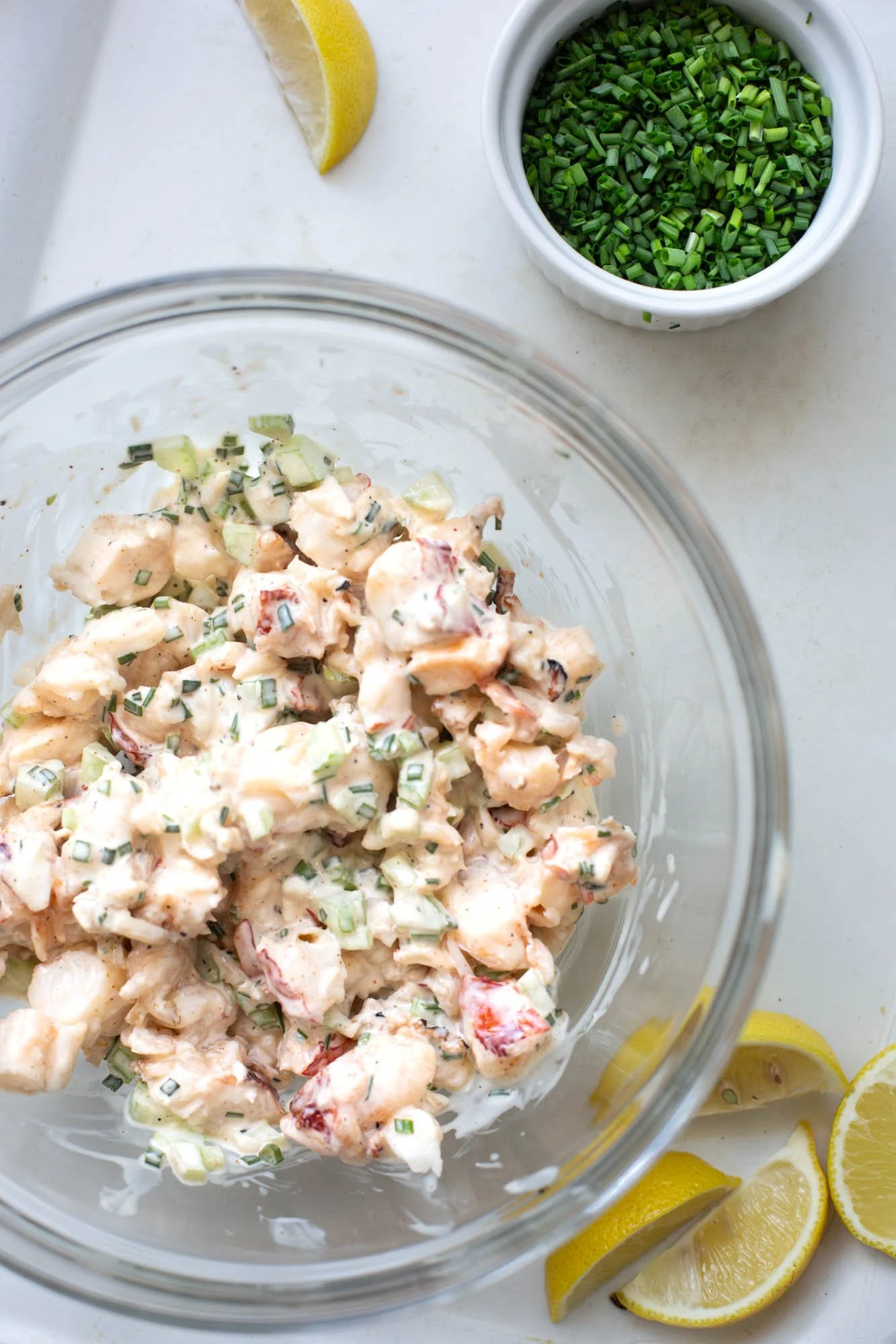 Filing for grilled Cajun lobster rolls.