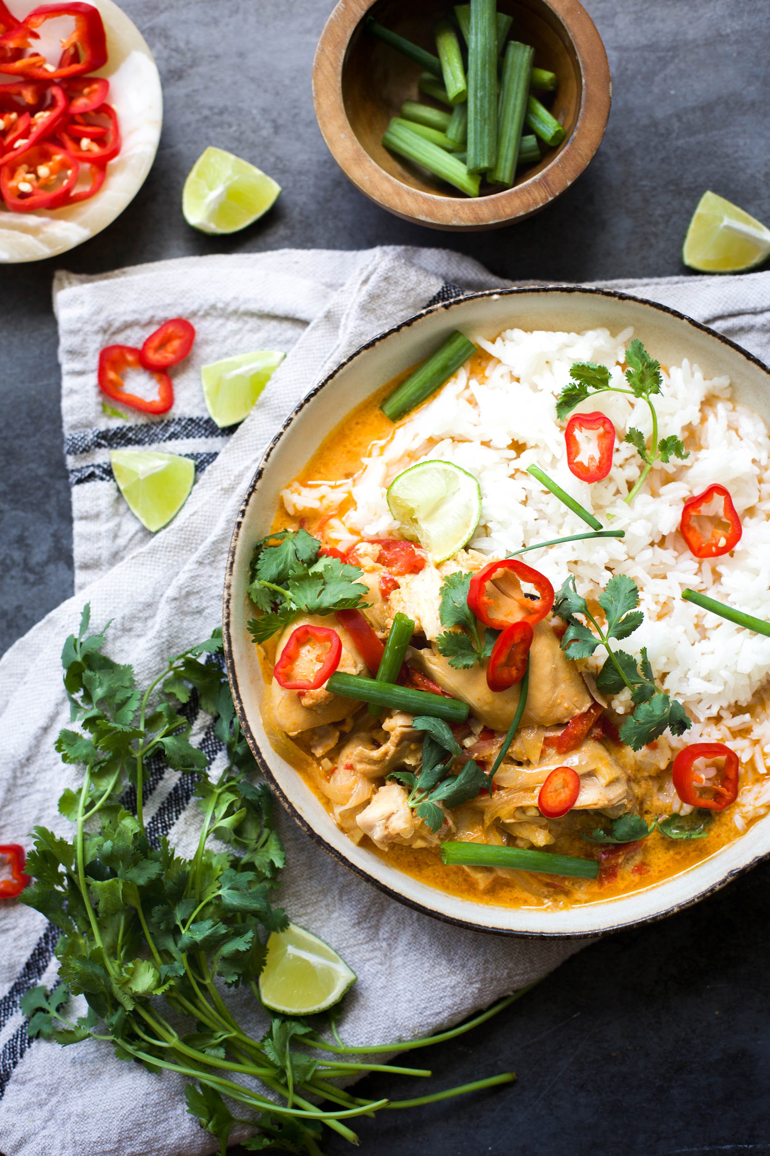 Slow Cooker Thai Red Curry Chicken and Veggies - The Defined Dish