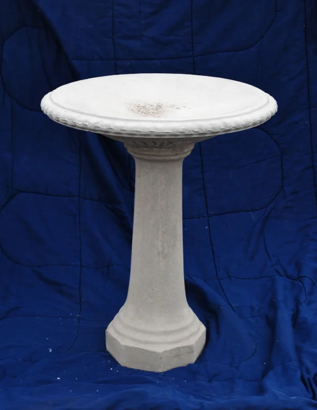 Notched Rim Birdbath