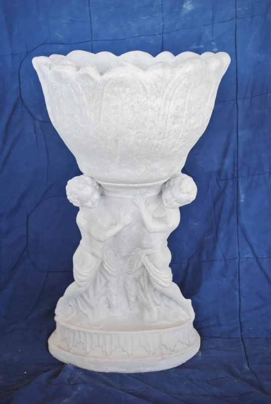 XL Cherub Round Pot