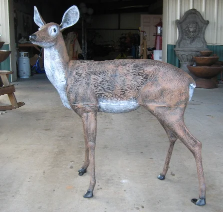 Cast Aluminum Doe Deer, Life Size