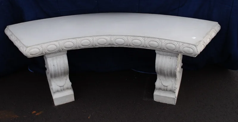 Curved Bench with design, lg