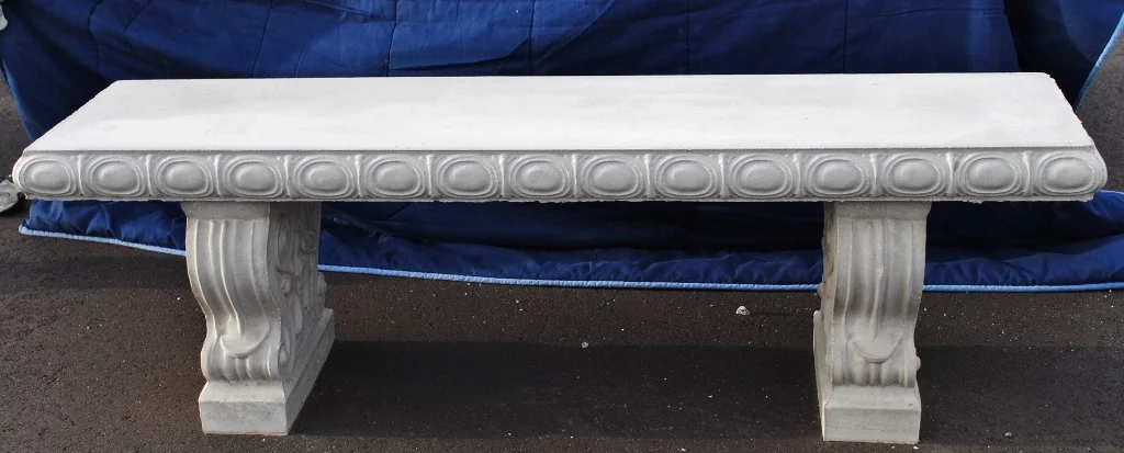 Long Straight Bench with design